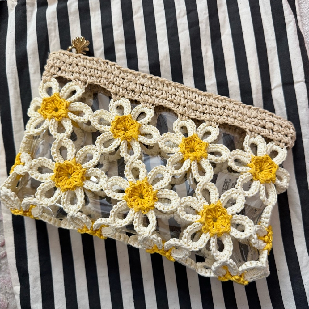 Lele Sadoughi flower clutch
